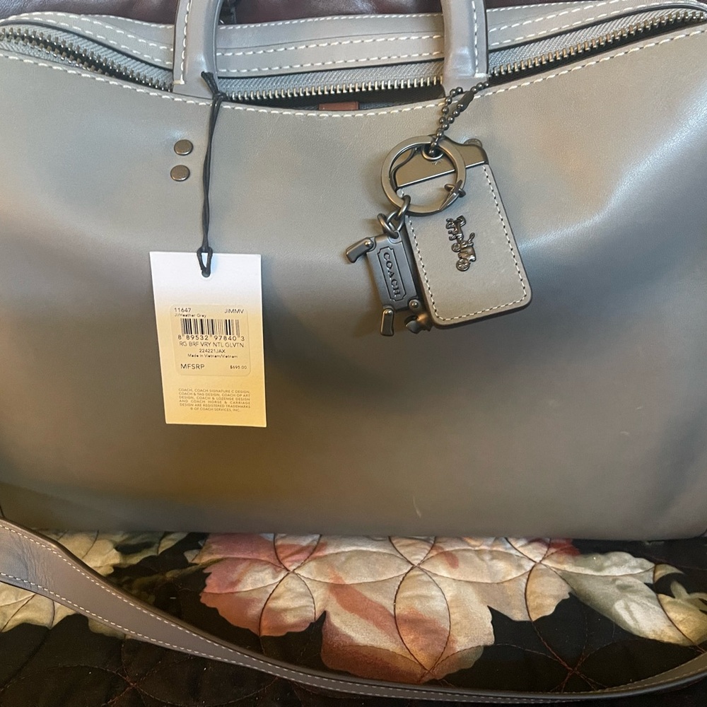 Coach Gray Leather Briefcase